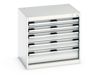 Bott Drawer Cabinets 525 Depth with 650mm wide full extension drawers Bott Cubio 5 Drawer Cabinet 650W x 525D x 600mmH